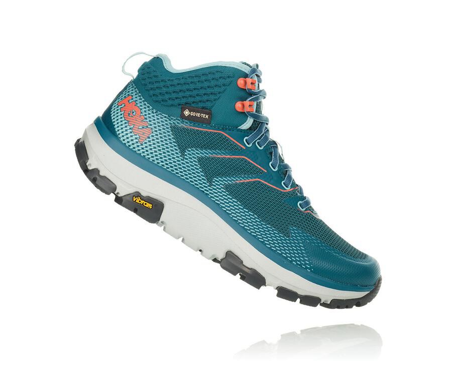 Hoka One One Vandresko Dame - Toa Gore-Tex - Turkis - 640893LZY